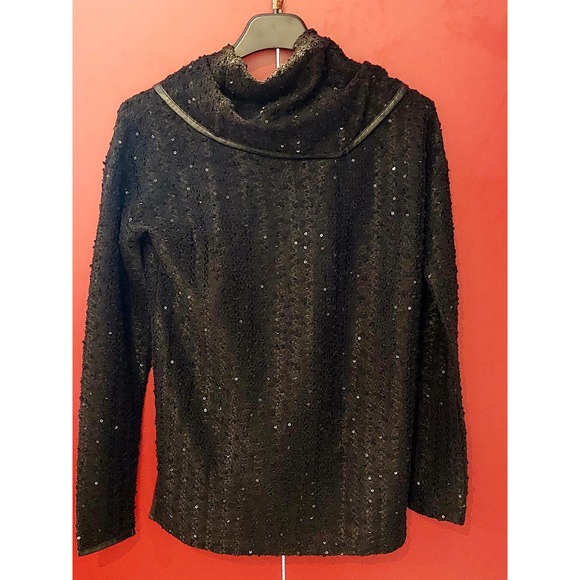 Antonio Melani Black Sequin Sweater, Long Sleeve, Size XS, NWT - Picture 7 of 9